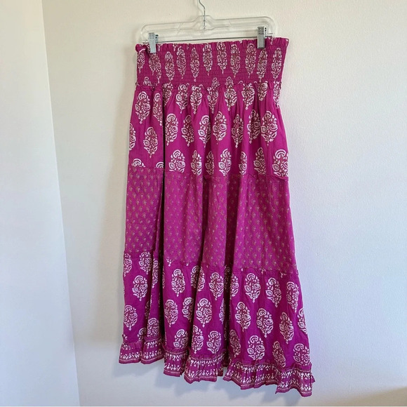 Cleobella Bali Ankle Skirt Mix Block Print Large - Picture 5 of 6
